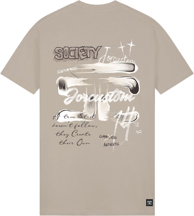 JORCUSTOM ArtistTwo Slim Fit T-Shirt Taupe