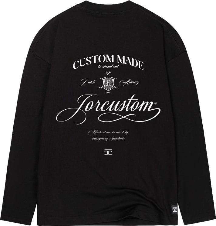 JORCUSTOM Handscri Longsleeve T-Shirt Black