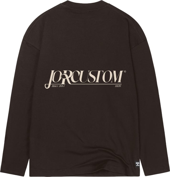JORCUSTOM Script Longsleeve T-Shirt Brown