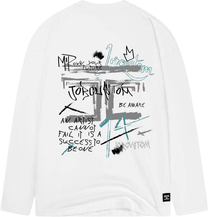JORCUSTOM Artist Longsleeve T-Shirt White