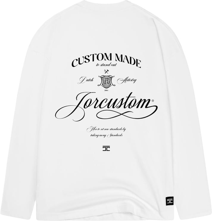 JORCUSTOM Handscri Longsleeve T-Shirt White