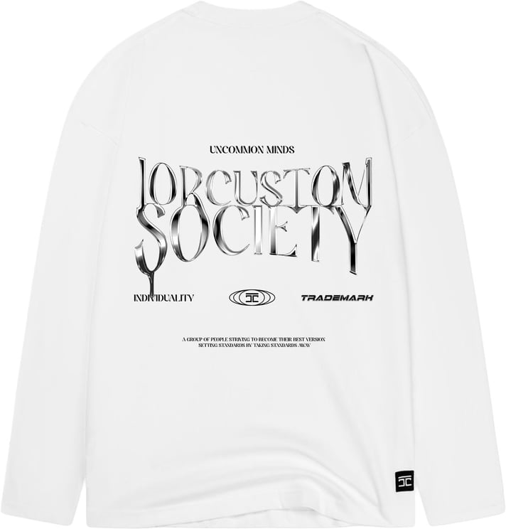 JORCUSTOM Uncommon Longsleeve T-Shirt White