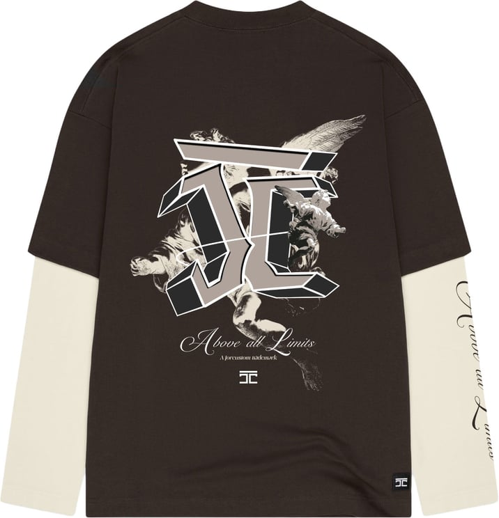 JORCUSTOM AboveAll Dl Ls T-Shirt Brown-Creme