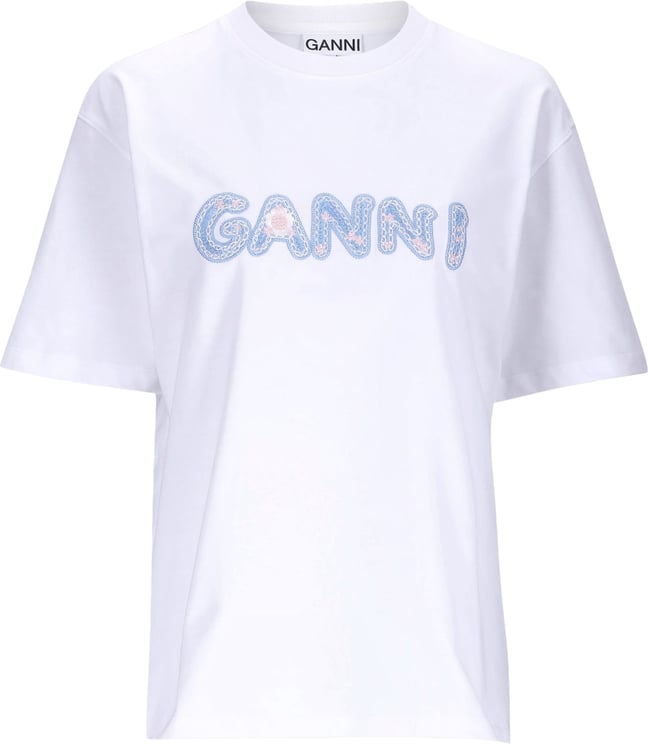Ganni t-shirt white logo