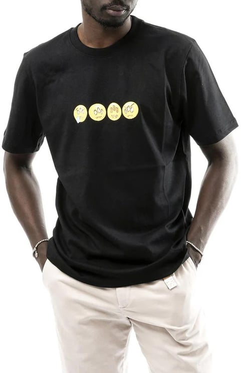 Barrow jersey t-shirt smiley zwart