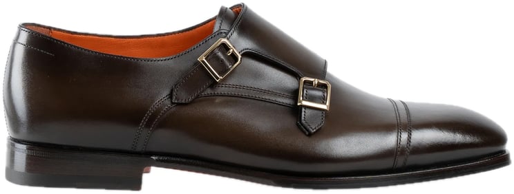 Santoni gespschoen Adrian donkerbruin