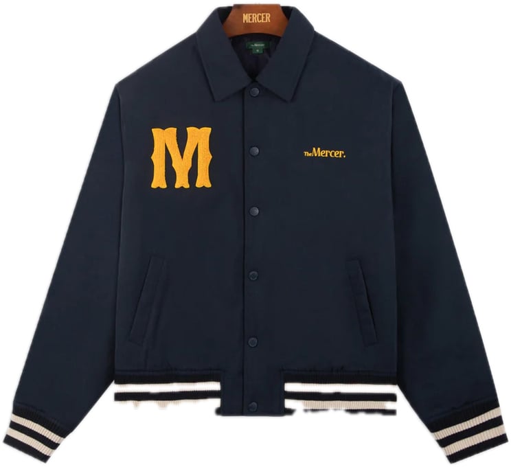Mercer Amsterdam The Varsity Polo Jacket - Blue