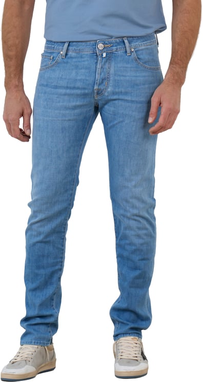 Jacob Cohen Nick slim fit blauw wit