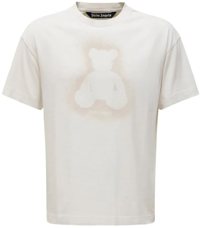 Palm Angels Spray Bear Regular Tee Offwhite