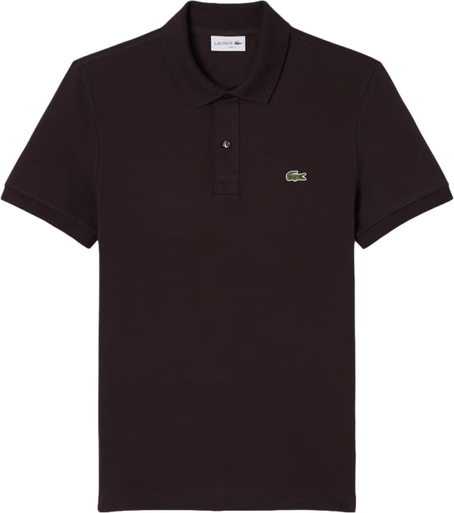 Lacoste Polo slim fit bruin