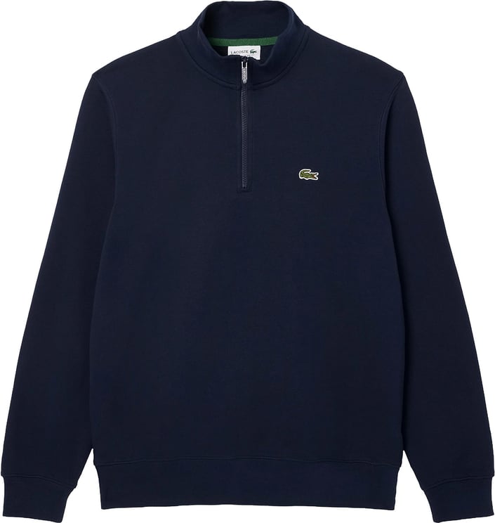 Lacoste Half zip sweater donkerblauw
