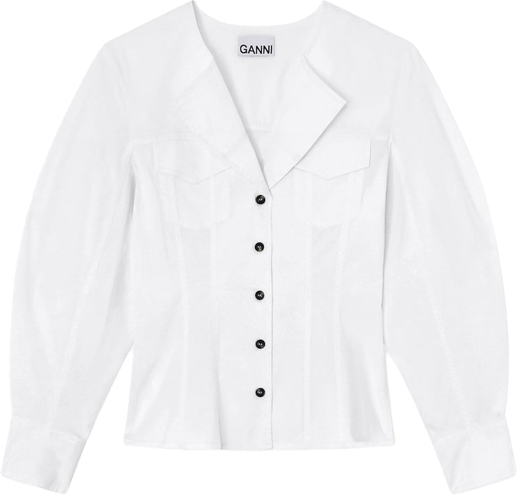 Ganni shirt white