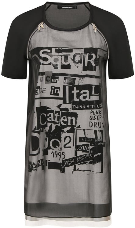 Dsquared2 Dsquared2 Silk Printed Mini Dress