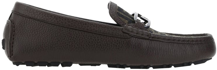 Fendi Fendi Leather Monogram Loafers