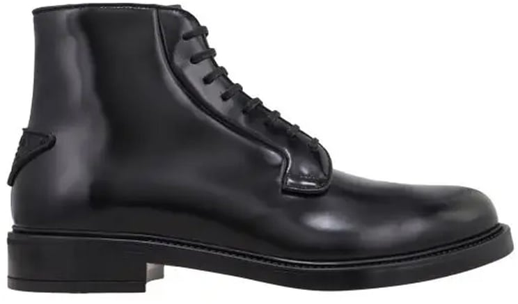 Prada Prada Leather Lace-Up Boots