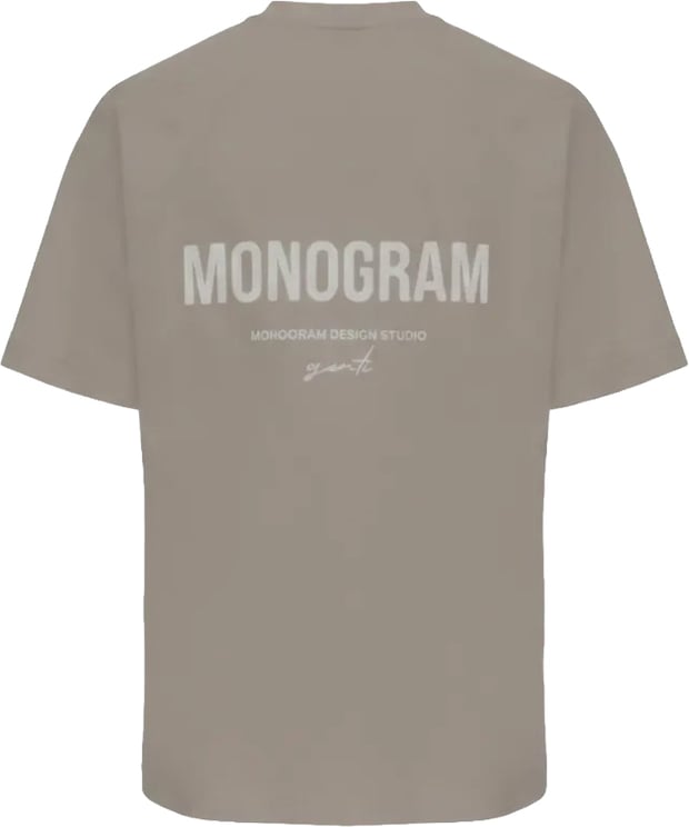 Genti Monogram Tee Brown Grey