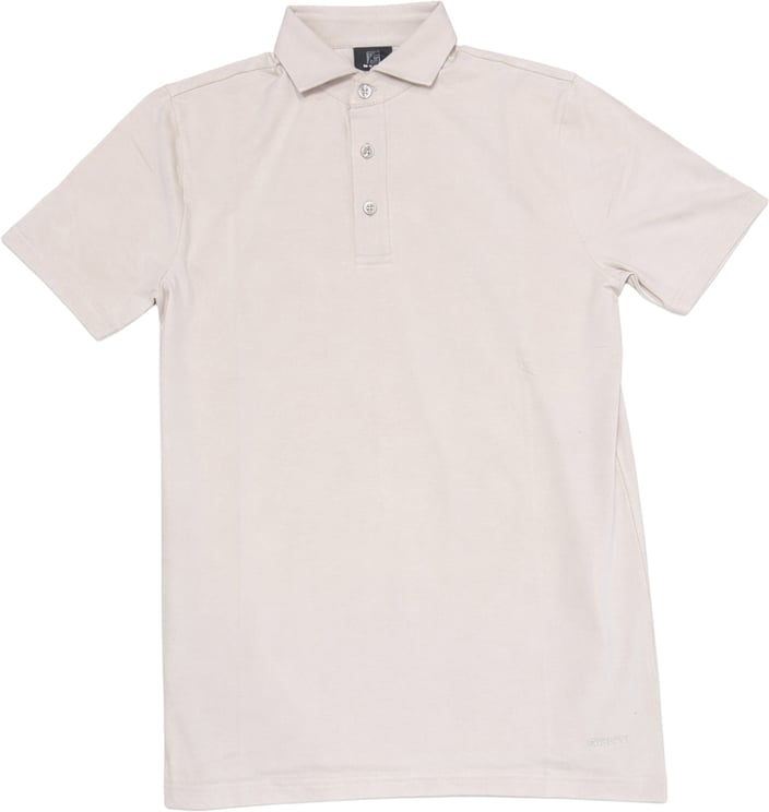 Genti Polo 3 Button Ice Cotton Beige