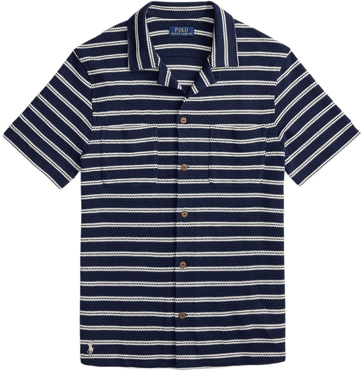 Ralph Lauren Overhemd donkerblauw/wit
