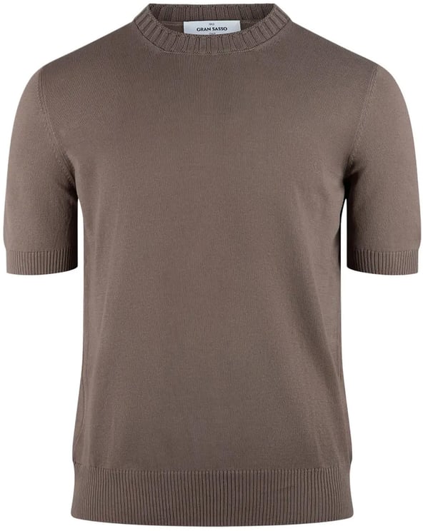Gran Sasso Gebreid T-shirt bruin
