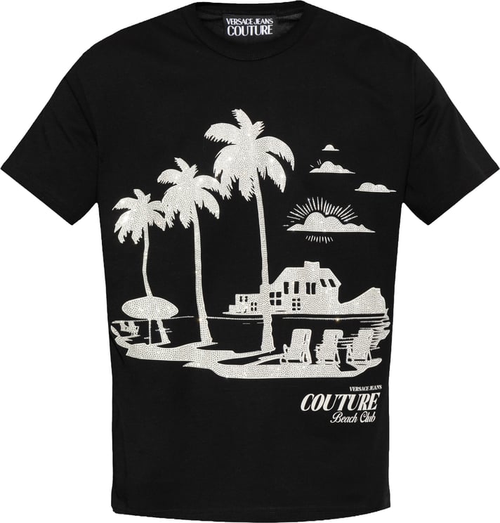 Versace Jeans Couture Palm Strass Tee