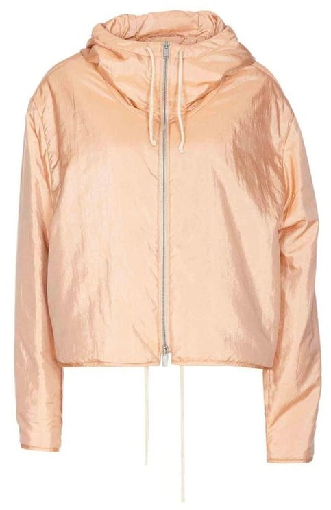 Jil Sander Jil Sander Blend Silk Zip-Up Hooded Jacket