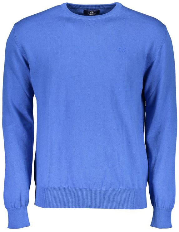 La Martina La Martina Blue Cotton Men's Knitwear Shirt