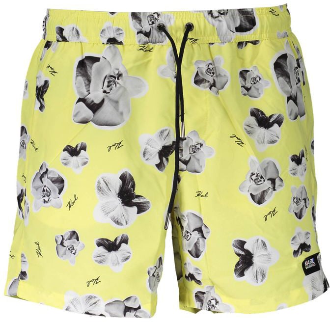 Karl Lagerfeld Karl Lagerfeld Yellow Polyester Men Swim Boxer