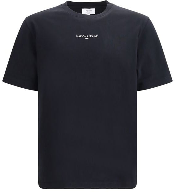 Maison Kitsuné Maison Kitsuné Black Cotton T-Shirt
