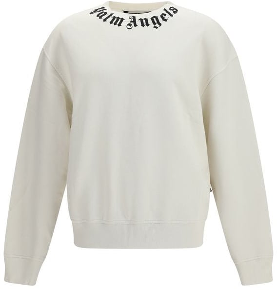 Palm Angels Palm Angels White Cotton Sweatshirt
