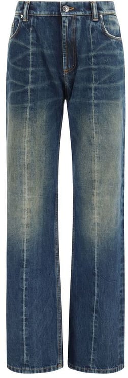 Versace Versace Blue Cotton Straight-Leg Jeans