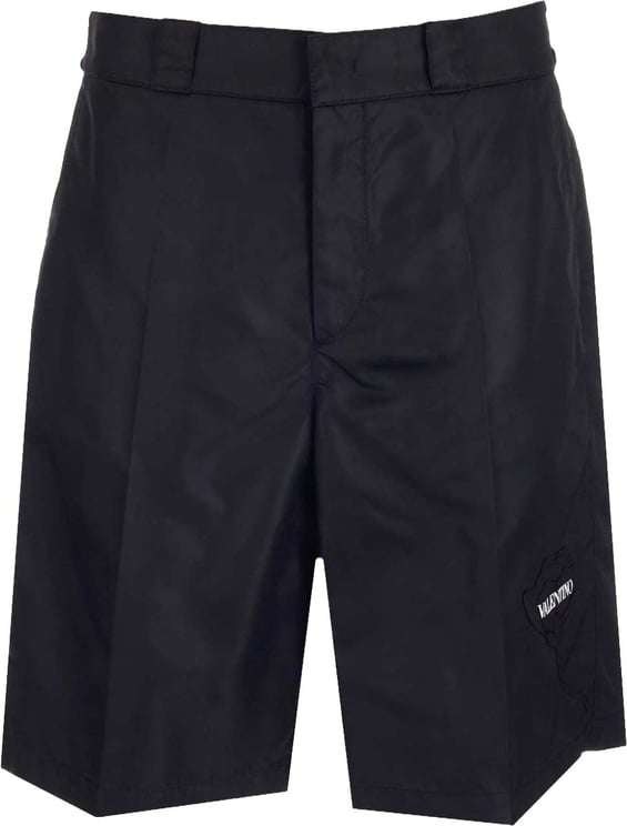 Valentino Valentino Flower Embroidery Bermuda Shorts