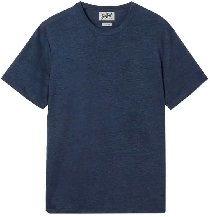 MC2 Saint Barth Linnen T-shirt Ecstasea donkerblauw