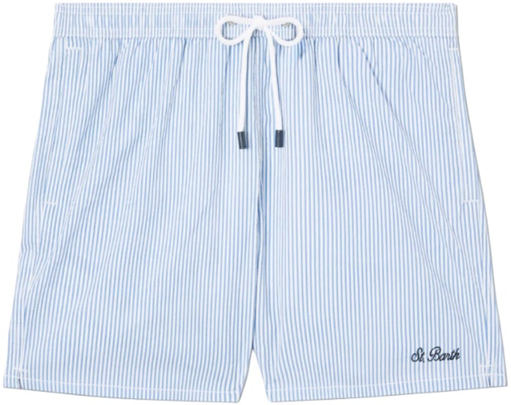 MC2 Saint Barth Zwembroek Patmos gestreept blauw/wi