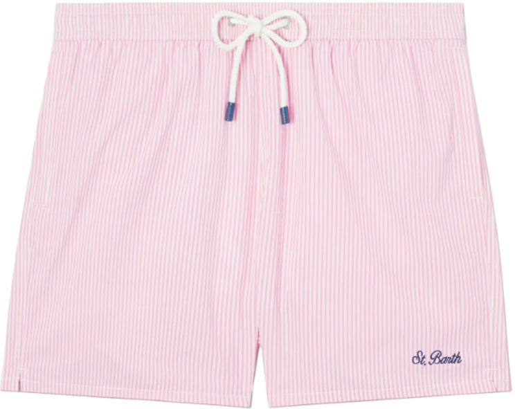 MC2 Saint Barth Zwembroek Patmos gestreept roze/wit