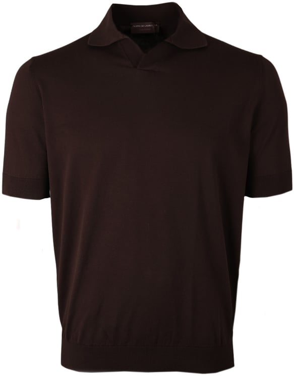Filippo De Laurentiis Polo donkerbruin
