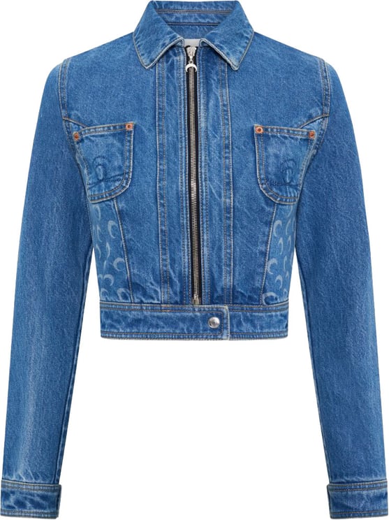 Marine Serre Coats Light Blue