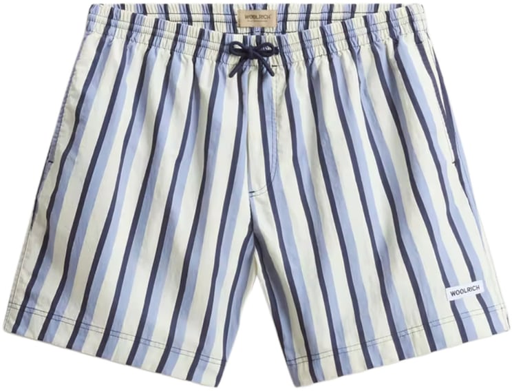 Woolrich Zwembroek gestreept blauw/wit