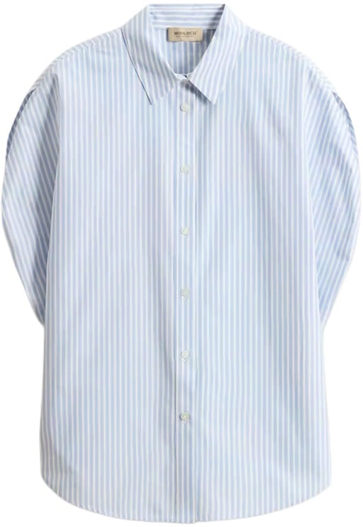 Woolrich Blouse gestreept lichtblauw/wit