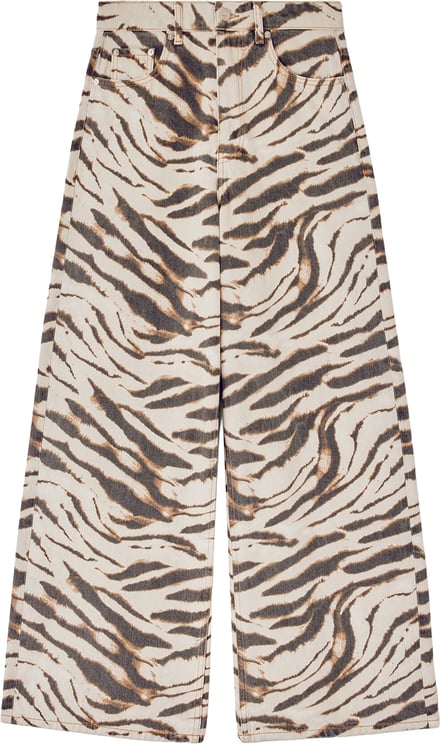 Ganni jeans print beige