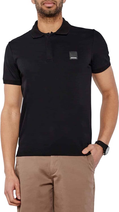 Emporio Armani Beachwear Polo Black