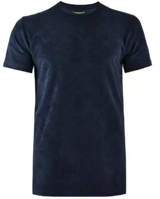 Emporio Armani Beachwear Tee Eagles Lines Blue