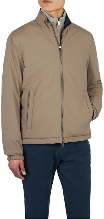 Paul & Shark Jas taupe/donkerblauw