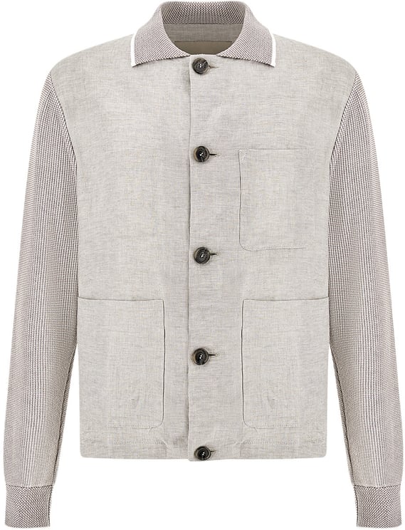 Paul & Shark Hybride overshirt greige