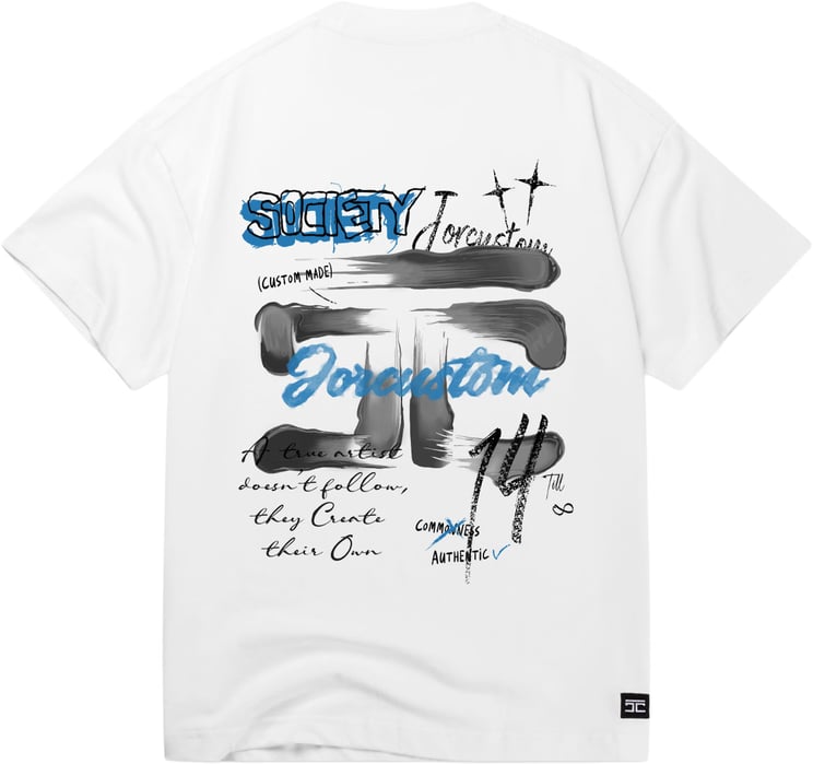JORCUSTOM Artist2 0 Loose Fit T-Shirt white