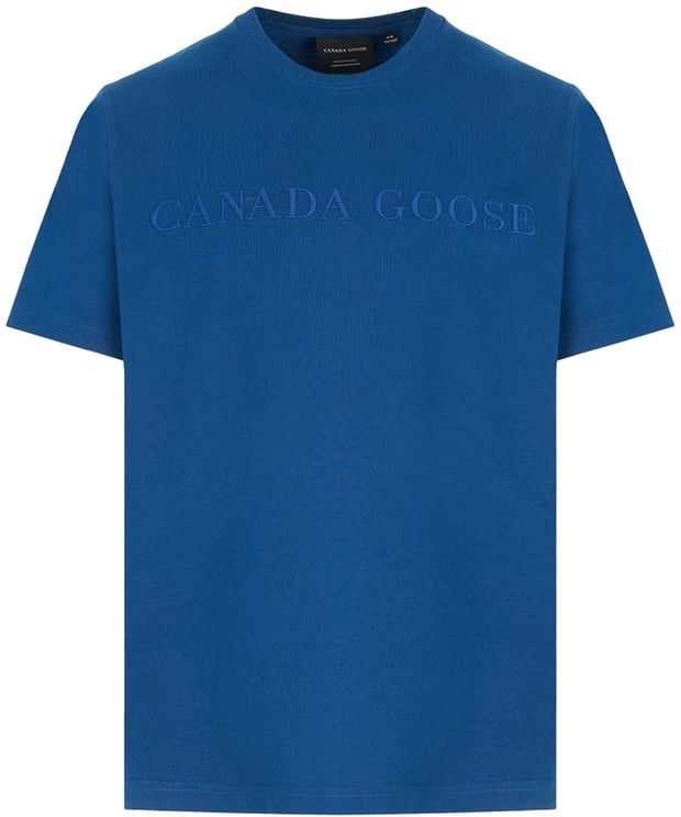 Canada Goose t-shirt logo bic blauw