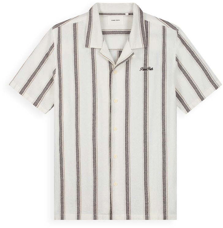 Pure Path Striped Shortsleeved Shirt offwhite
