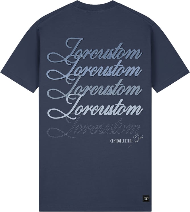 JORCUSTOM Stitched slim fit tee midnight blue