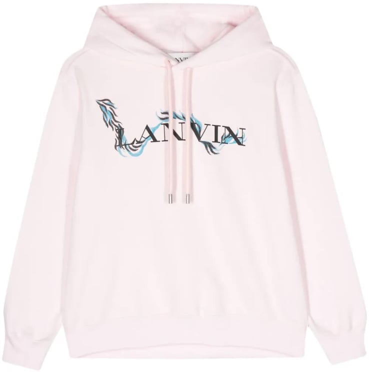 Lanvin Pink Felpa Con Cappuccio Logo Hoodie