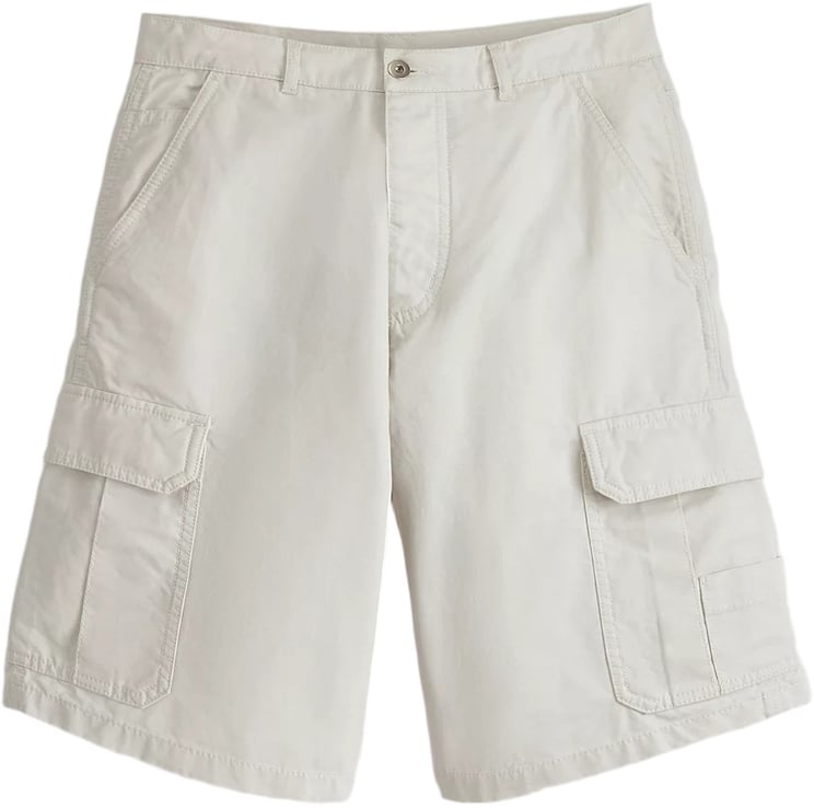 Dior Straight-Cut Minimalist White Cotton Shorts
