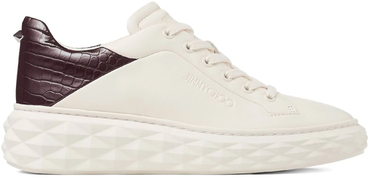 Jimmy Choo White Diamond Sculptural Nappa Sneakers